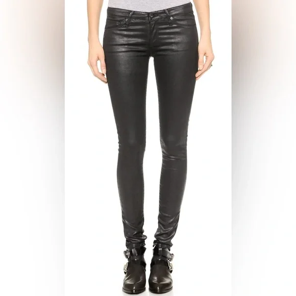 AG Leatherette The Legging Skinny Jeans - Picture 1 of 13